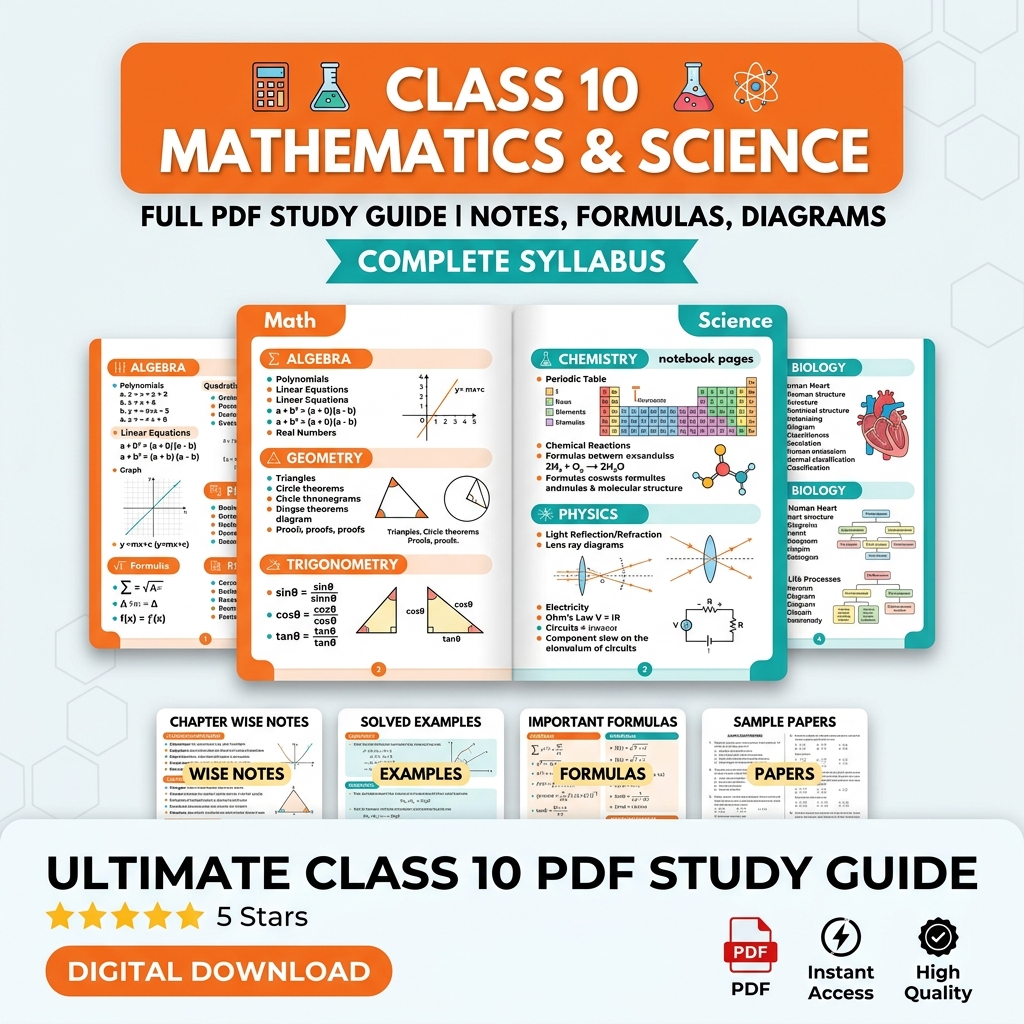 Class 10 Science & Math Notes