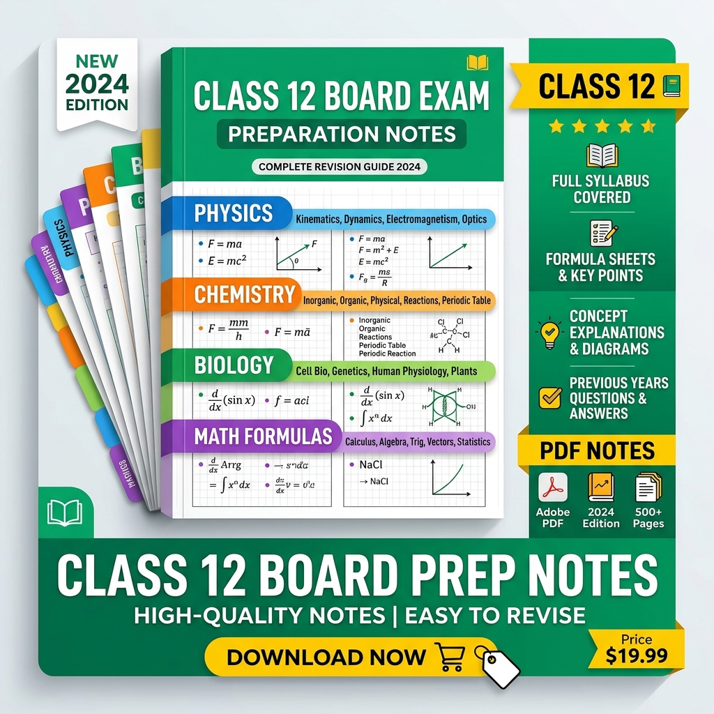 Class 12 All Subjects Notes